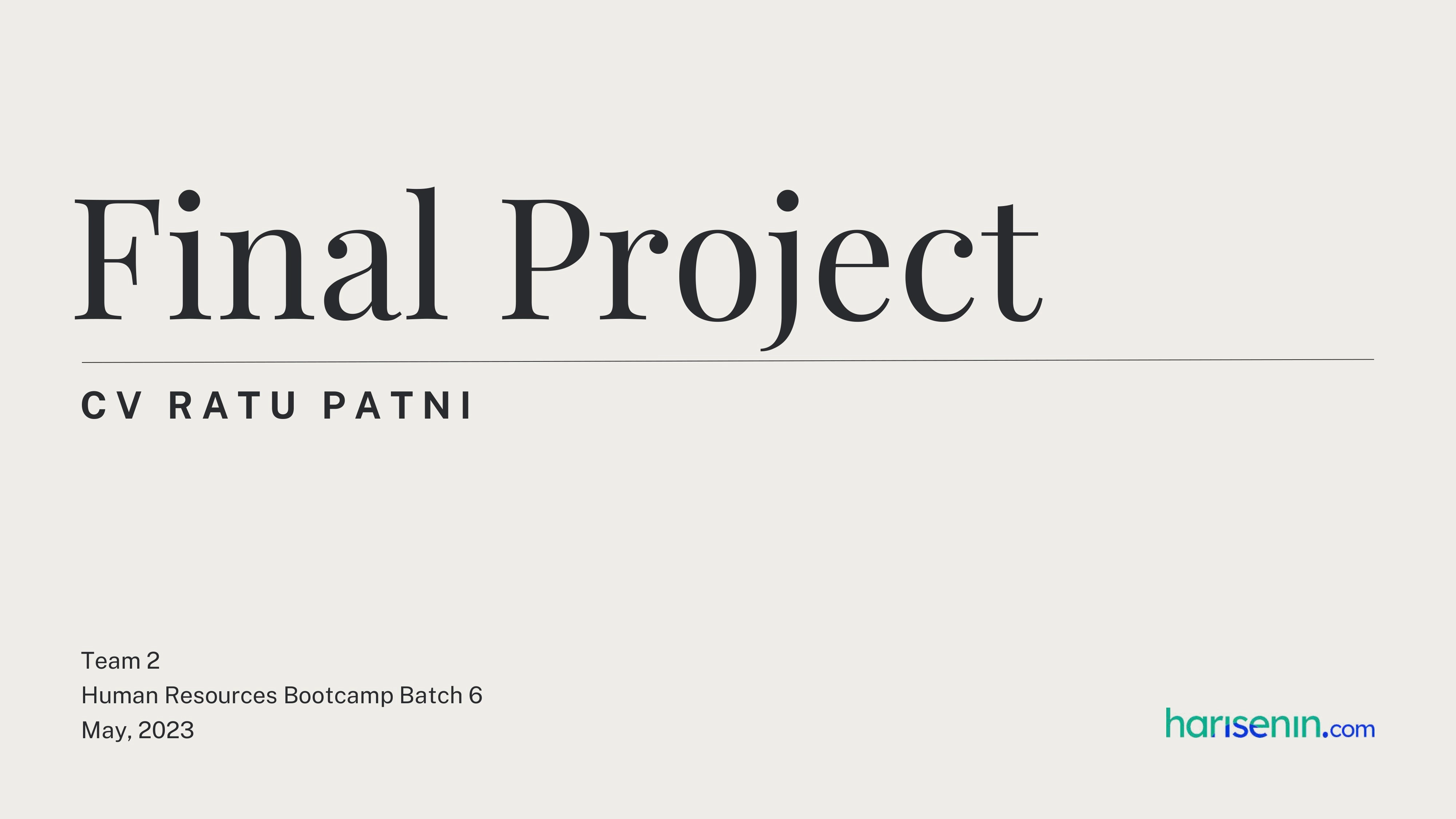 CV. RATU PATNI