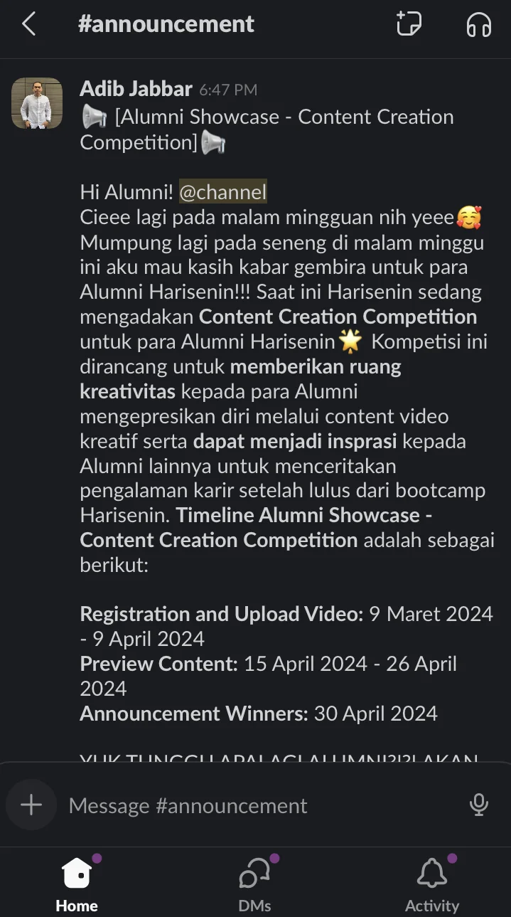 Join Grup Khusus Alumni 1