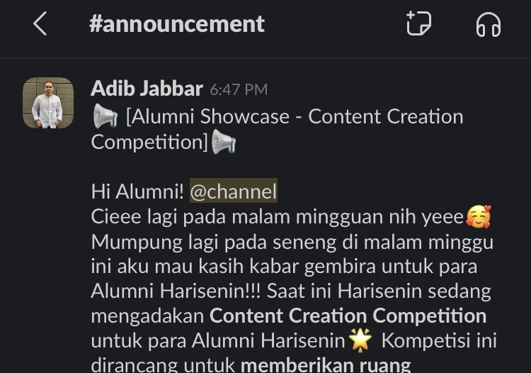 Join Grup Khusus Alumni 1