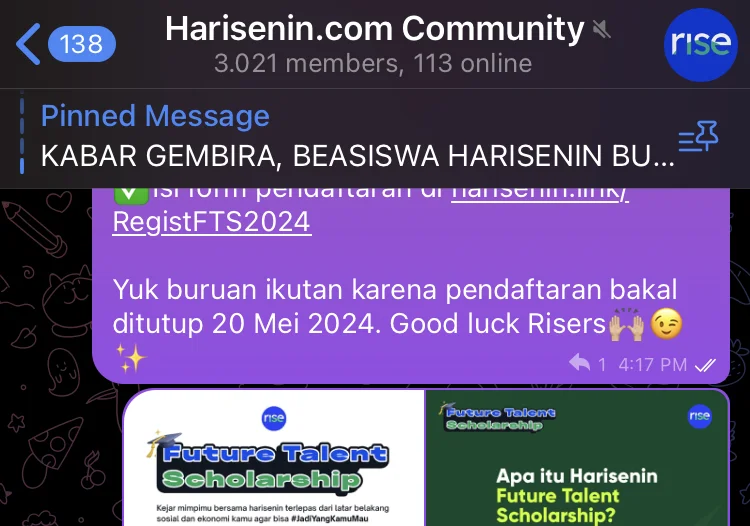 Join Komunitas External Harisenin 2