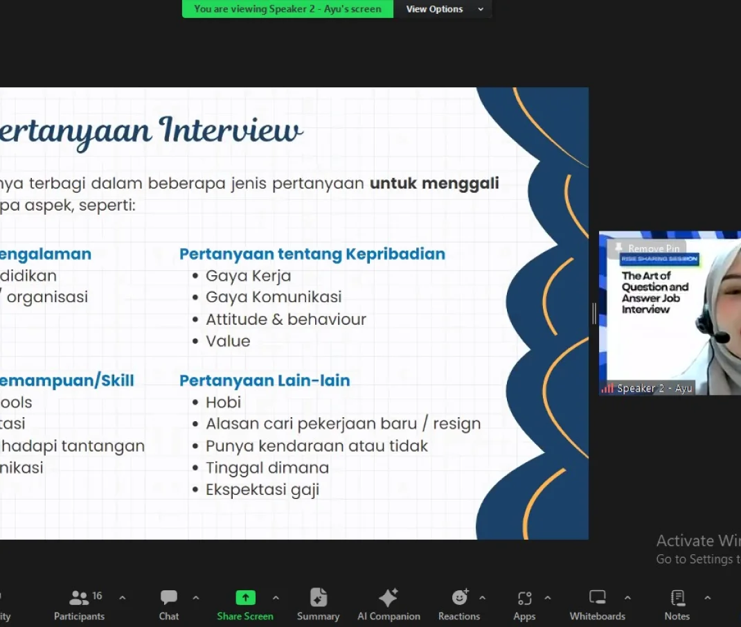 Sharing Session Online 1