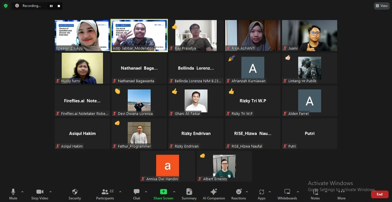 Sharing Session Online 3